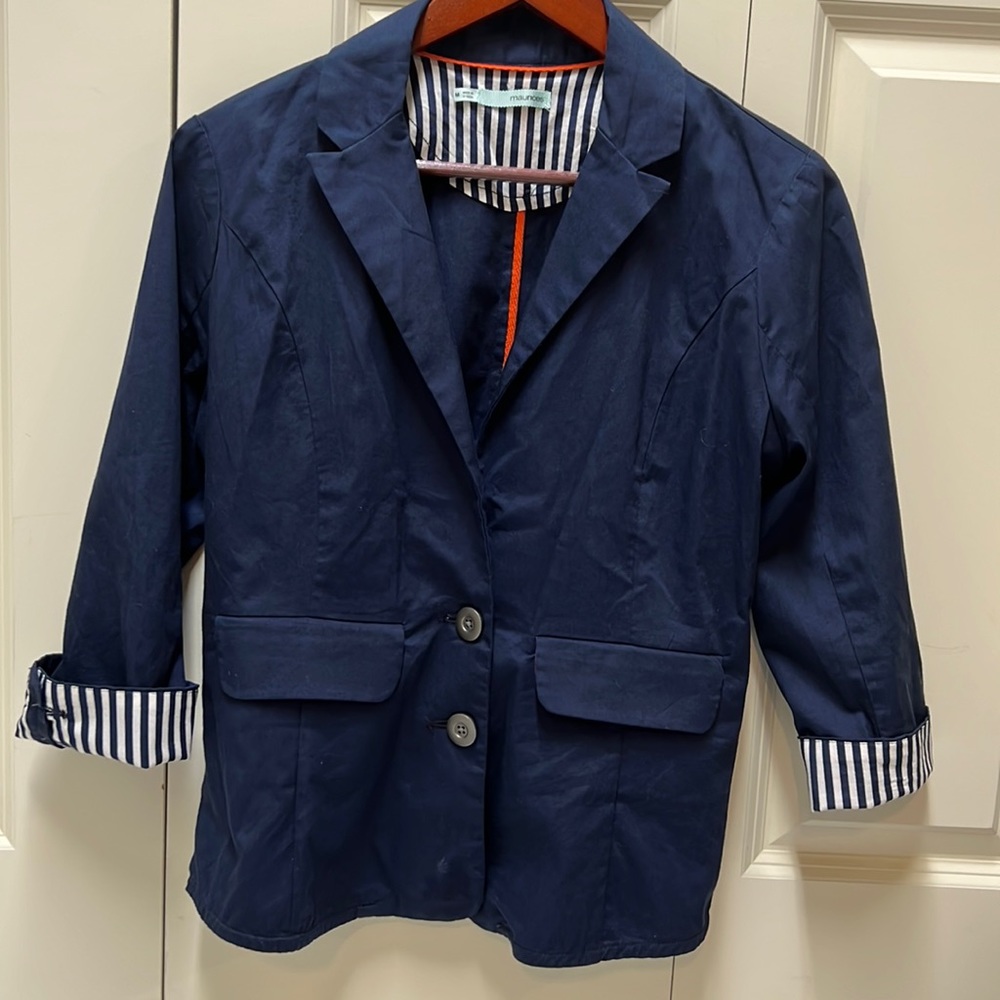 Maurices blue short sleeve blazer